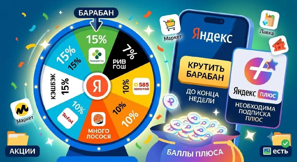 В барабане Яндекса появились скидки до 15%
