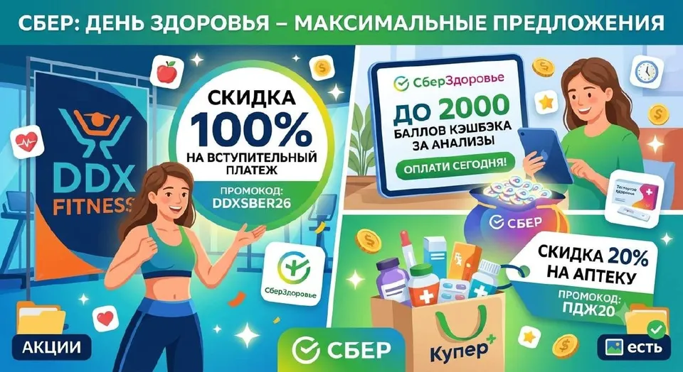 Сбер: 100% скидка на DDX и до 2000 баллов за анализы