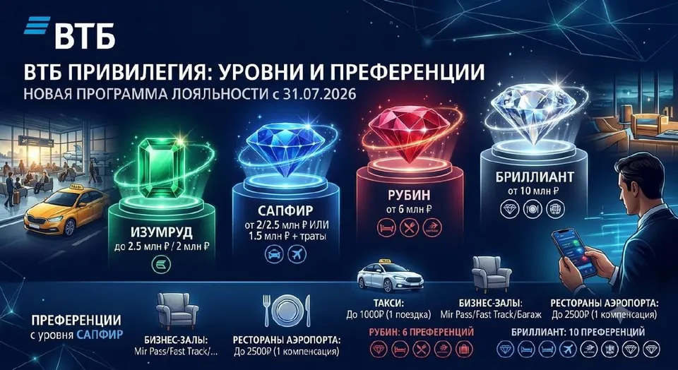 ВТБ расширит категории Привилегии и введёт уровни с преференциями