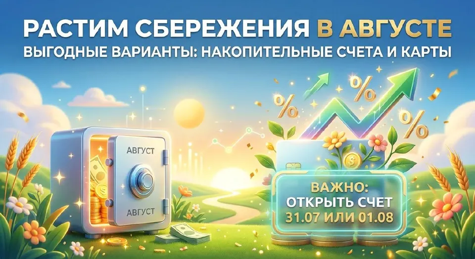 Где разместить деньги в августе: ставки до 15,5%