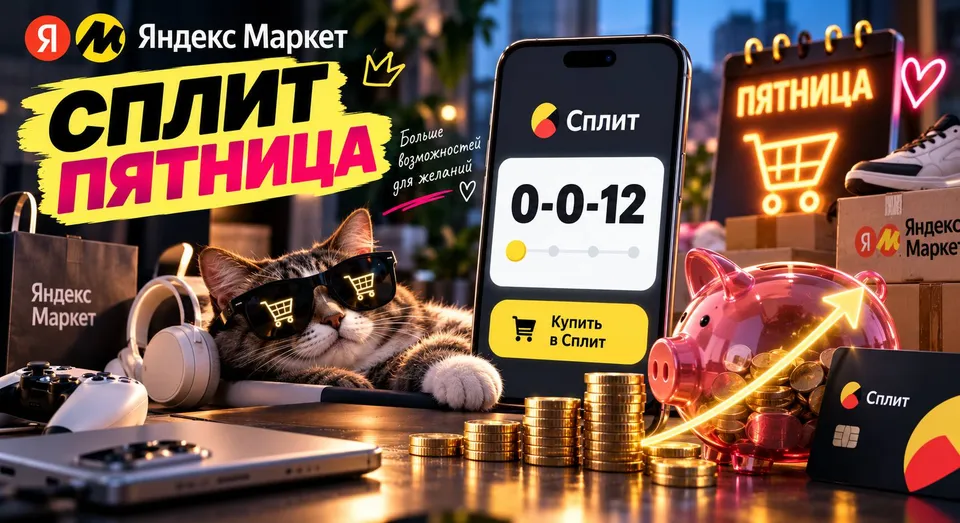 Яндекс «Сплит Пятница»: 12 месяцев без переплаты — свои деньги можно оставить под процент