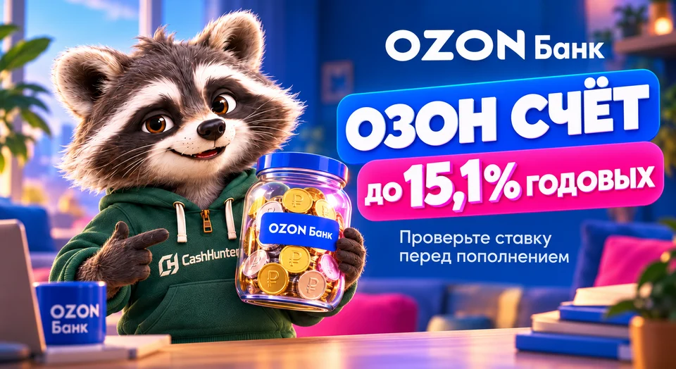 Озон Счёт: до 15,1% годовых — что проверить до пополнения