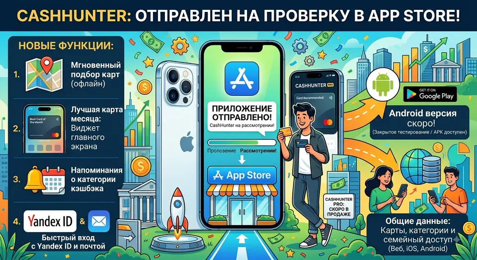 CashHunter отправлен на проверку в App Store