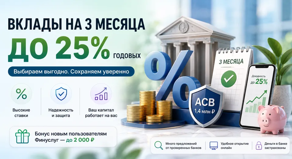 Лучшие вклады на 3 месяца: где дают до 25% и почему максимальная ставка — не всегда самая выгодная