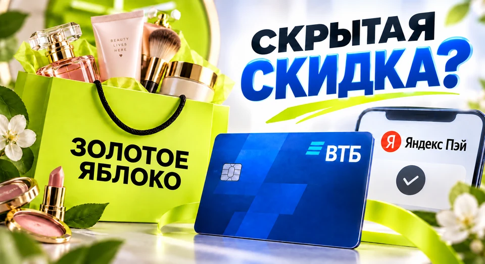 Золотое Яблоко: проверьте скрытую скидку ВТБ в Яндекс Пэй