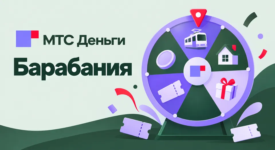 Барабания в МТС Деньги: шанс на 15% кэшбэка и другие призы