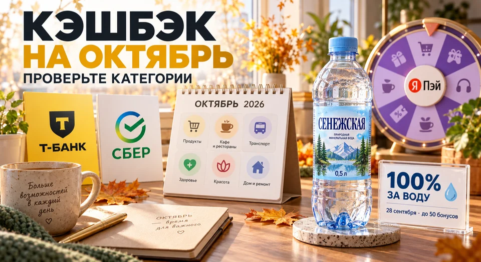 Т-Банк и Сбер: категории на октябрь и кэшбэк 28 сентября