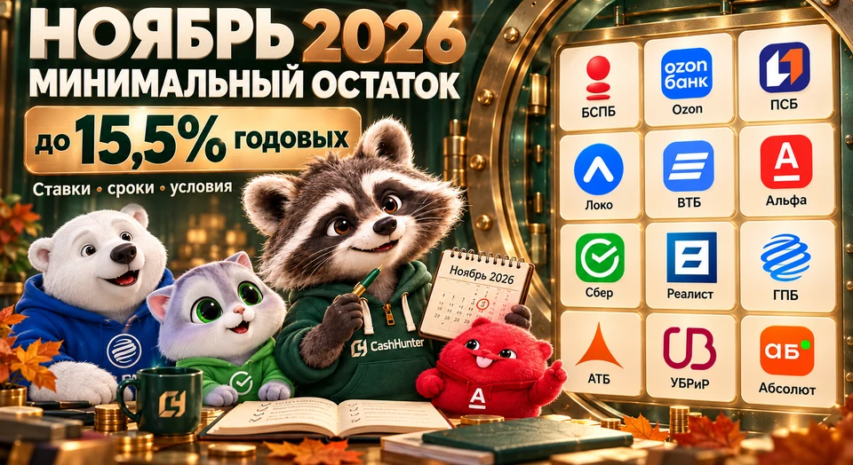 Накопительные счета на минимальный остаток: ноябрь 2026
