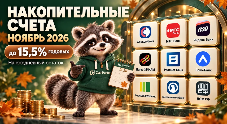Накопительные счета на ежедневный остаток: ноябрь 2026
