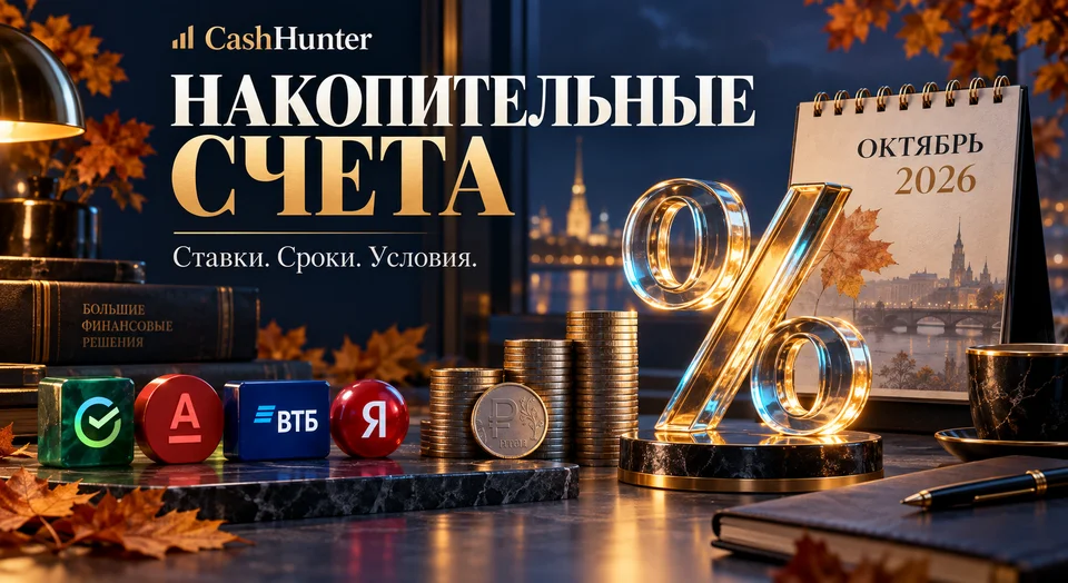 Накопительные счета на октябрь 2026: ставки до 16% и условия